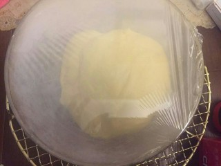 布里欧修汉堡面包🍔,不用整圆装在一个涂满黄油的碗里室温发酵一小时，再冰箱冷藏2小时