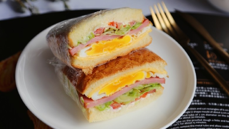 三明治～快手早餐,成品图。