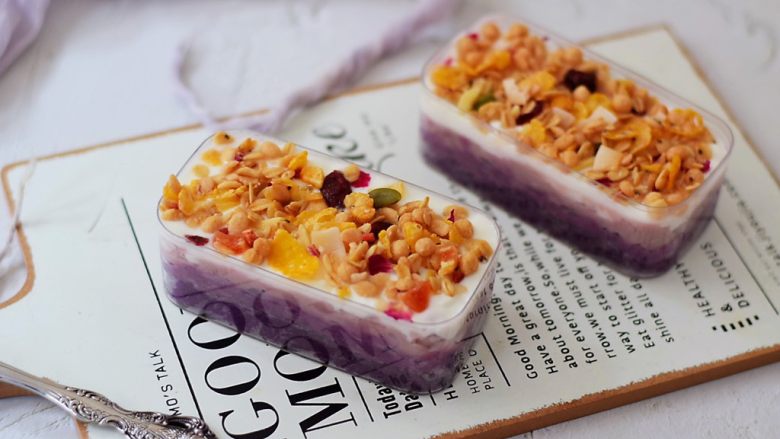 紫薯芋泥酸奶盒子,成品图