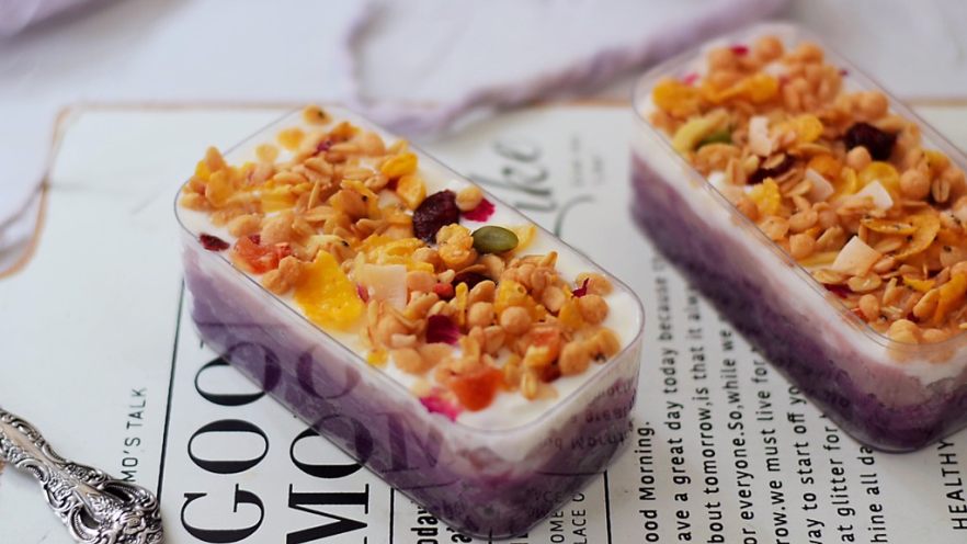 紫薯芋泥酸奶盒子