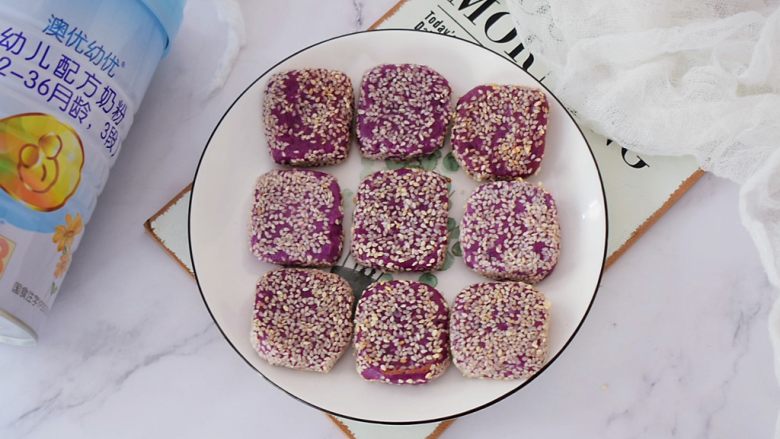 奶香紫薯饼,图二