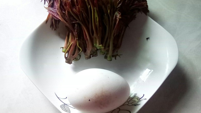 #春食集#   鹅蛋炒香椿,准备食材。