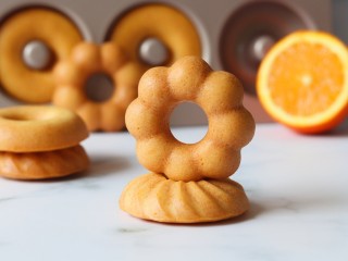 橙香甜甜圈（植物油版）,成品图