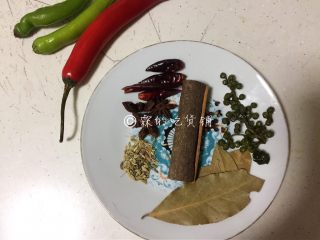 青花椒辣卤小龙虾,准备好煮卤水的所有材料（具体材料用多少量、可以根据你的口味来决定。）