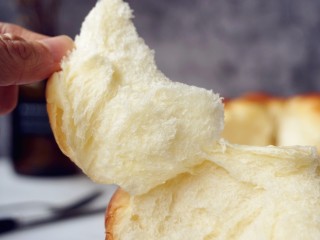 炼乳花环面包,多细腻的面包组织