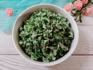 苕芽子野菜米饭,成品图