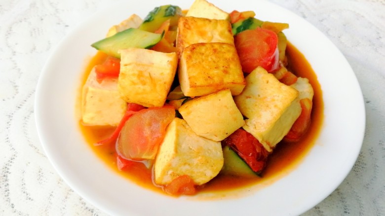 彩蔬焖豆腐