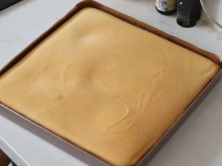 满满“一颗橙子”的香橙蛋糕卷,17. 放入预热好的烤箱中层，190℃烘烤5分钟之后直接转170℃烘烤13分钟（请确保你的烤箱温度是标准的）。

