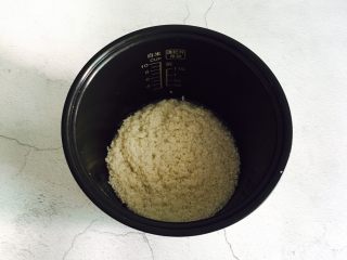 土豆排骨焖饭,将电饭煲内胆取出倒入大米