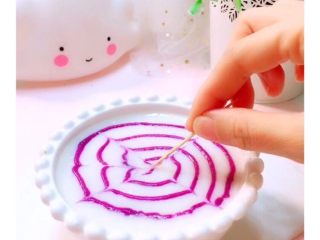 紫薯山药泥,用牙签做出花型