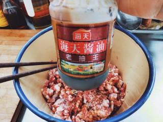 家常茴香猪肉水饺,少许老抽，一定不要加太多。