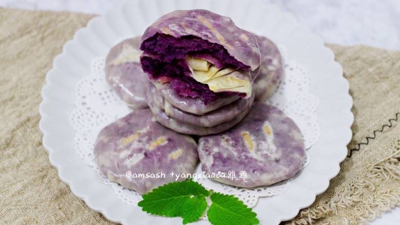 紫薯饼,成品图