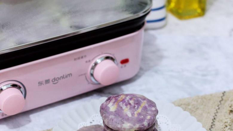 紫薯饼,成品图
