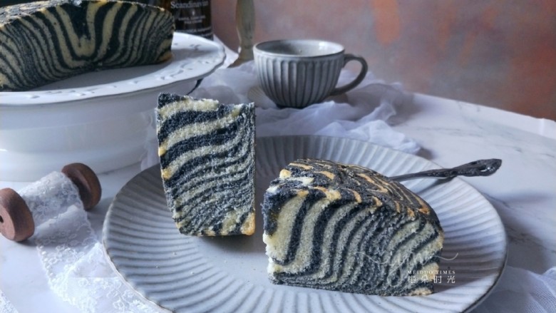 斑马纹戚风蛋糕,一款高颜值的戚风蛋糕。