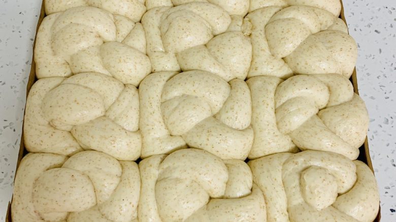 全麦老式面包,一定发酵到位，高出模具2厘米。