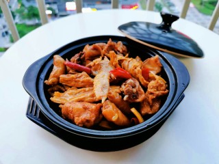 鸡肉🐔焖腐竹，比肉还好吃的腐竹,成品图