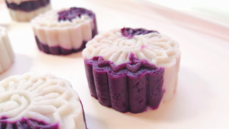 紫薯山药糕,好吃好看又营养。