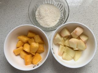 水果糯米糍,水果切丁