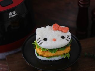 K丅猫米饭鸡排汉堡,图二