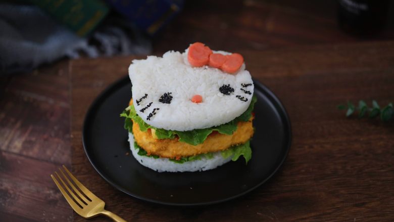 K丅猫米饭鸡排汉堡