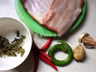 青花椒鱼片 麻辣鲜香,食材。
