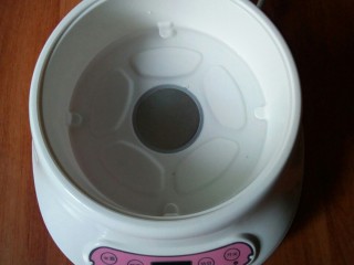 水果酸奶,酸奶机中加入温水至4个垫脚处。