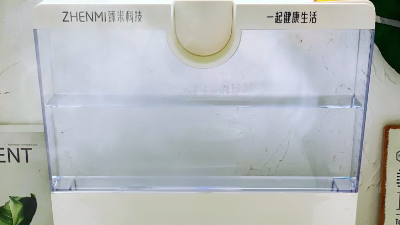 芒果双皮奶,先在臻米电蒸锅的水箱里要注满水，调好时间。