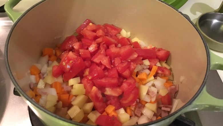 培根蔬菜汤,番茄丁（炒）