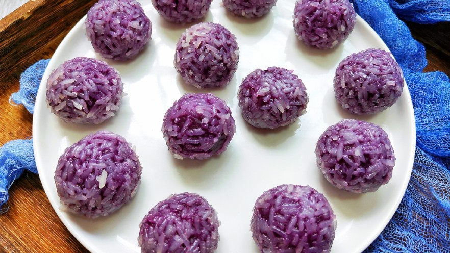 奶香紫薯糯米球
