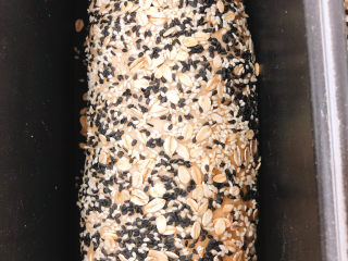 红糖全麦吐司,將粘了雜糧粒的吐司放入模具中，準備發酵。温度35度，湿度70-75%，发酵1h左右。