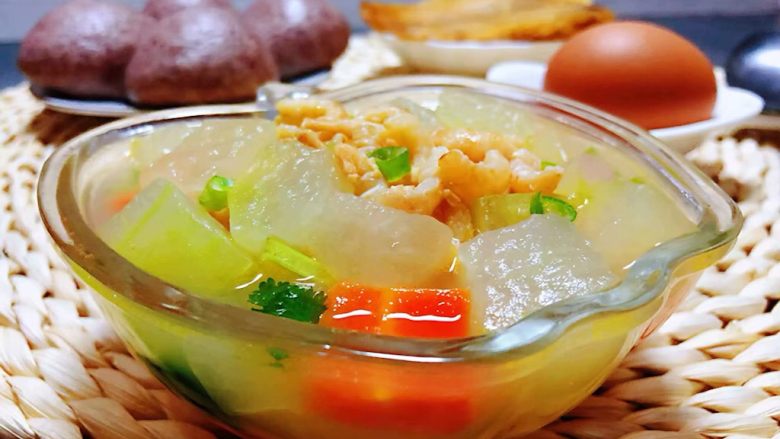 冬瓜虾米汤,简单的食材用心去体会也会有很大的收获