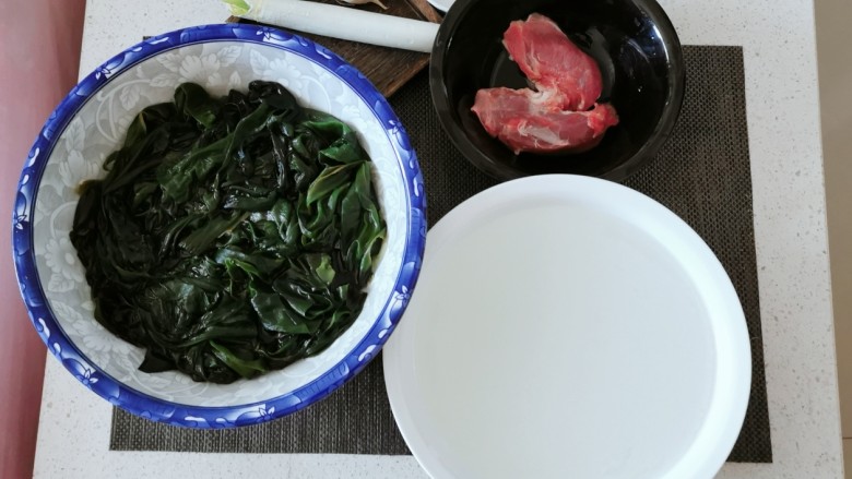 韩国海带汤,食材准备好