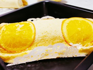 香橙蛋糕卷,美味的香橙就好了