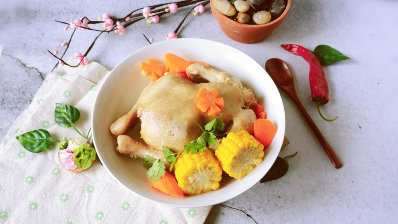 冬至美食  蔬菜鸡汤煲,简单又营养  