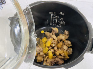 猴头菇鸡汤,加入热水