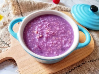 紫薯燕麦粥,紫薯燕麦粥做好啦！