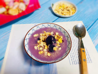紫薯燕麦粥,成品图