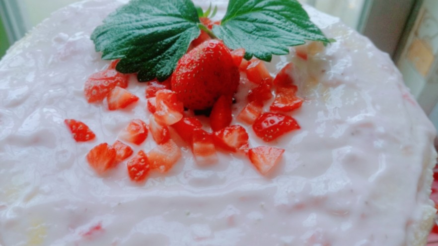 草莓酸奶蒸蛋糕