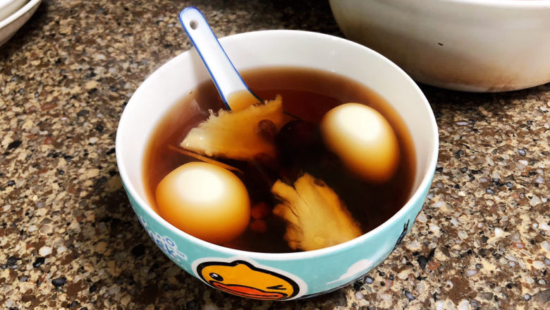 糖水鸡蛋➕四物煲红糖鸡蛋,成品