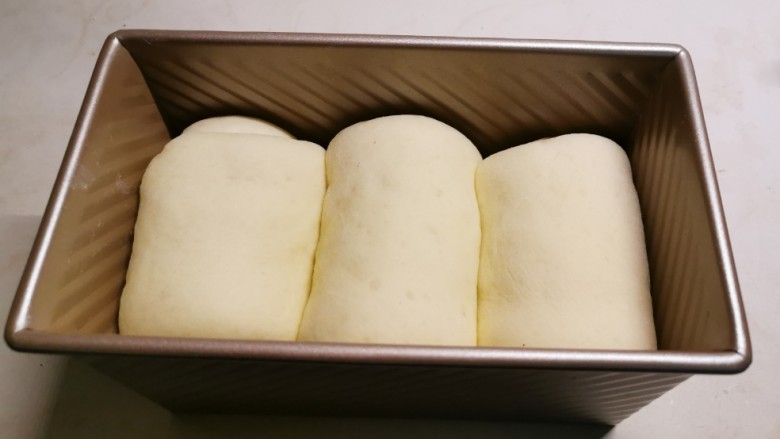 红枣面包,放入吐司盒 二次发酵