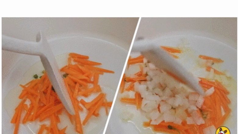 冬瓜贝柱汤,分别放入胡萝卜和冬瓜翻炒。
