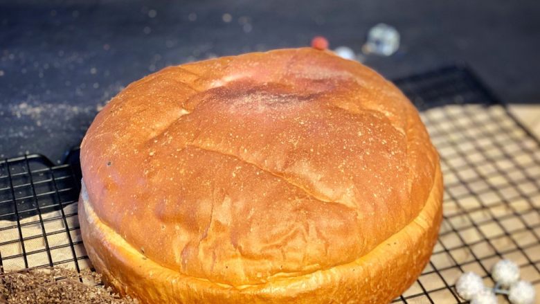 大圆面包,烤40分钟