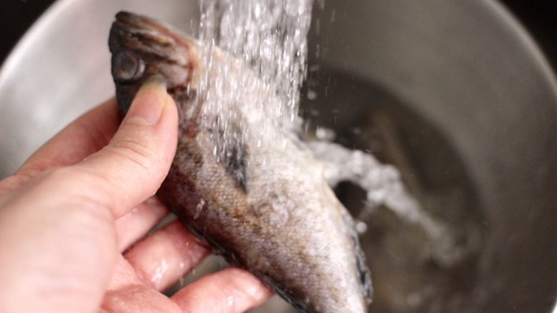 海杂鱼酱焖冻豆腐,把海鱼的内脏清理干净后，反复用自来水冲洗干净。