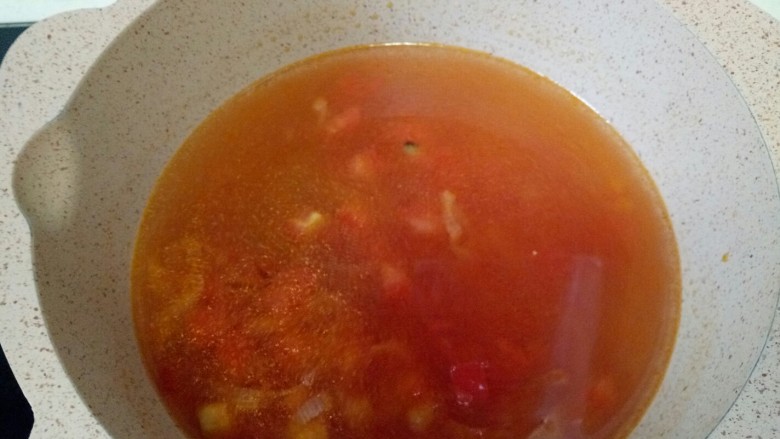 菠菜豆腐汤,加入适量清水