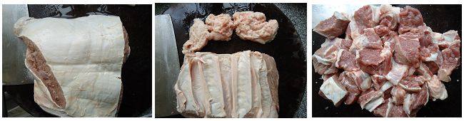 胡萝卜土豆烧牛腩,牛腩剔去表面的杂膜和多余的肥油，切大块;