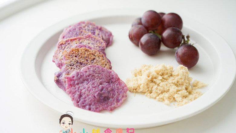 10个月以上紫薯谷物米饼,紫薯也可以换成贝贝南瓜也会非常好吃