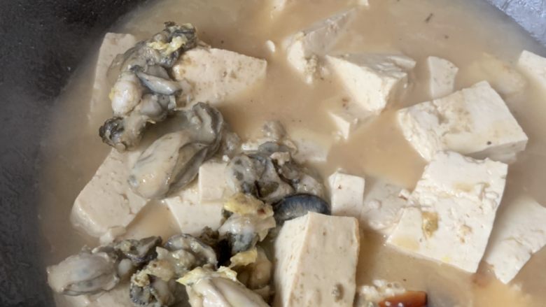 牡蛎豆腐汤,放生蚝