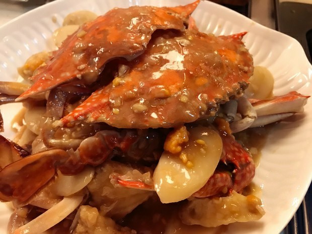 螃蟹炒年糕,简单好味，大家快来试试吧