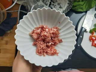 铁板日本豆腐,准备肉馅