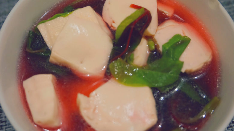 苋菜豆腐汤,不仅味道鲜美，颜值也✌🏿